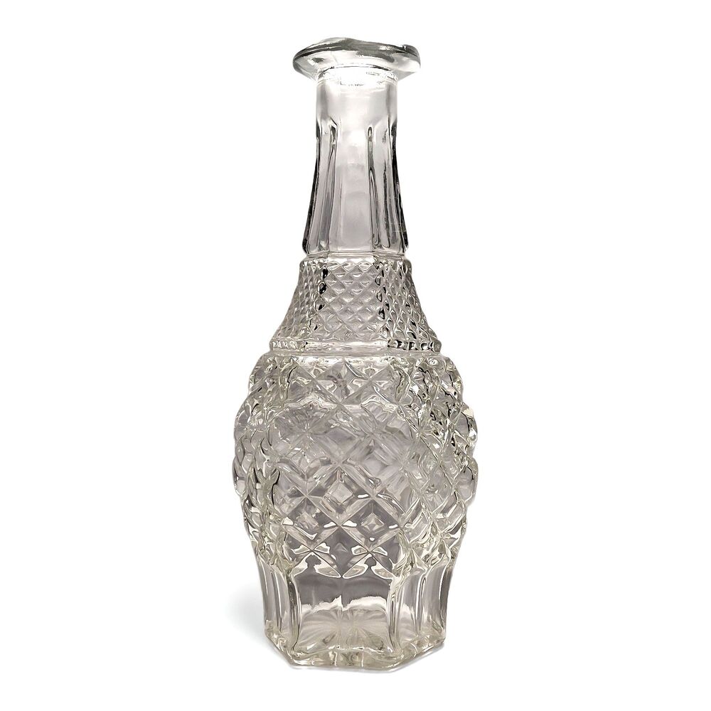 Anchor Hocking Wexford Decanter Clear Glass Diamond Pattern